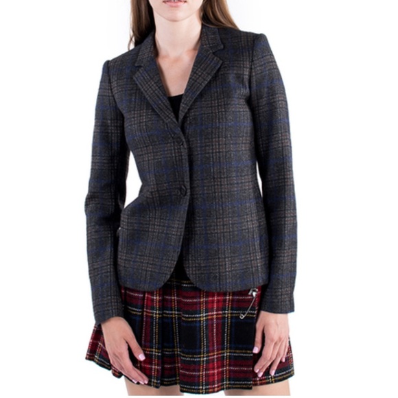 Theory Dark Plaid Blazer - Picture 1 of 4